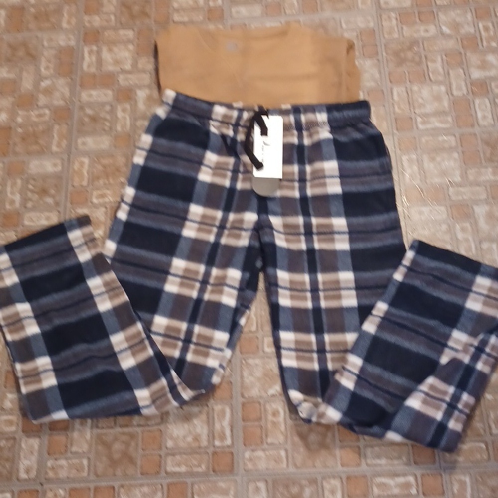 Ios Apparel Men's Tan Thermal And Fleece Pj Set